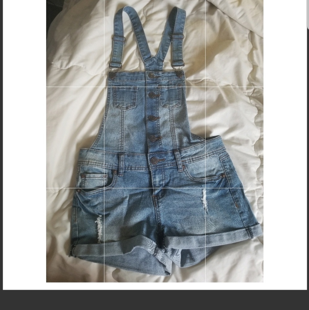 Jean Short Overalls